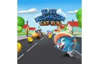 Play Blue Mushroom Cat Run now!