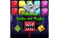 Play Halloween Snake and Blocks now!